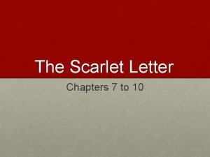 Leech definition scarlet letter