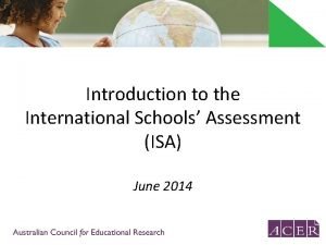 Isa international school assessment