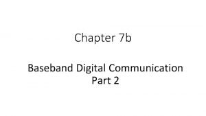 Digital communication