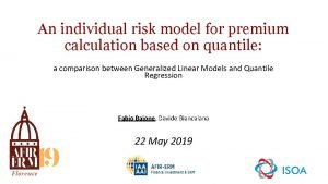 Individual risk model