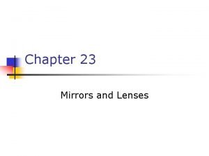 Mirrors and lenses