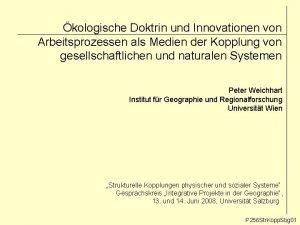 kologische Doktrin und Innovationen von Arbeitsprozessen als Medien