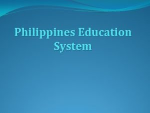 Importance of education in the philippines