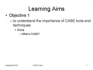 Learning aims database