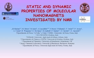 STATIC AND DYNAMIC PROPERTIES OF MOLECULAR NANOMAGNETS INVESTIGATED