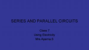 Series circuit class 7