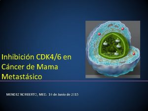 Inhibicin CDK 46 en Cncer de Mama Metastsico