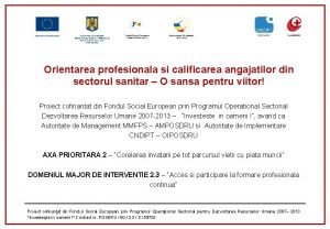 Orientarea profesionala si calificarea angajatilor din sectorul sanitar