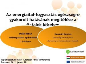 Az energiaitalfogyaszts egszsgre gyakorolt hatsnak megtlse a fiatalok