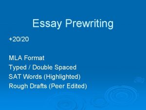 Typed essay format