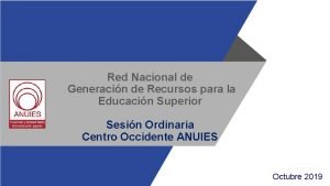 Red Nacional de Generacin de Recursos para la