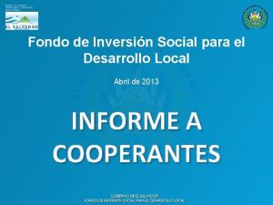 Fondo de Inversin Social para el Desarrollo Local