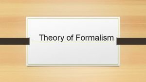 Formalism ethics