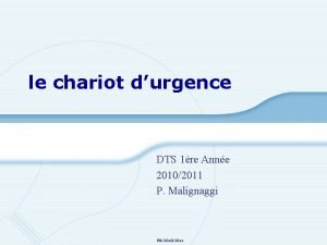 Composition d'un chariot d'urgence