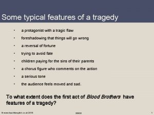 Characteristics of tragedy genre