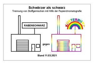 Schwrzer als schwarz Trennung von Stoffgemischen mit Hilfe