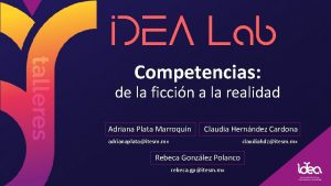 Competencias de la ficcin a la realidad Adriana