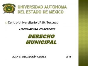 Derecho municipal uaemex