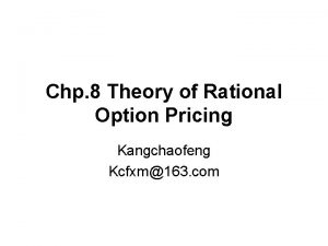 Theory of rational option pricing