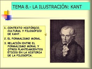 Contexto filosofico kant Contexto filosofico kant