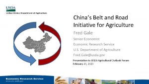 Chinas Belt and Road Initiative for Agriculture Fred