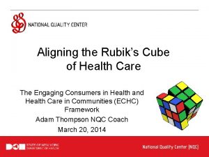 Aligning the Rubiks Cube of Health Care The