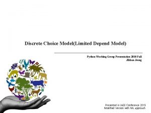 Discrete choice model python