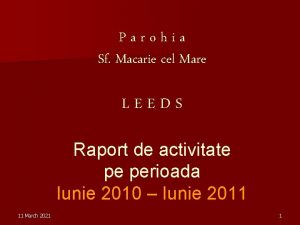 Raport de activitate consiliu parohial