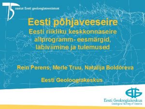 Eesti phjaveeseire Eesti riikliku keskkonnaseire allprogramm eesmrgid lbiviimine