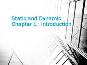 Dynamic chapter