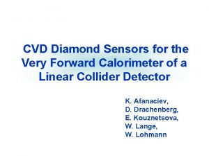CVD Diamond Sensors for the Very Forward Calorimeter