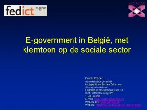 KSZBCSS Egovernment in Belgi met klemtoon op de