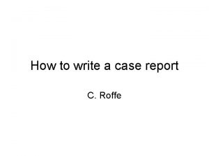 Consent form for case report