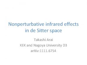 Nonperturbative infrared effects in de Sitter space Takashi