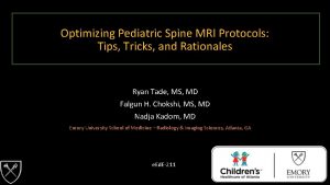 Mri scoliosis protocol