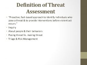 Transient threat definition