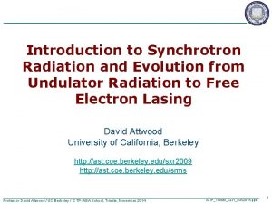 Synchrotron radiation