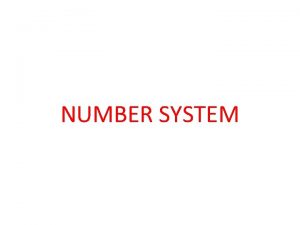 Hexadecimal number system