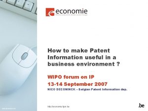 How to make Patent Information useful in a