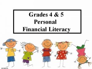 Financial literacy grade 4