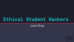 Juice shop database schema