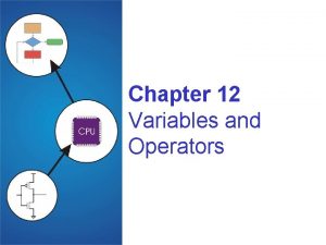 Chapter 12 Variables and Operators Copyright The Mc