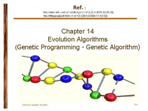 Ref Chapter 14 Evolution Algorithms Genetic Programming Genetic