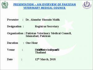 Veterinary council of pakistan