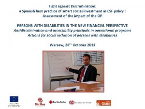 Fight against Discrimination a Spanish best practice of