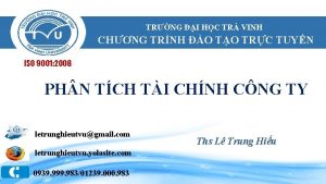 TRNG I HC TR VINH CHNG TRNH O