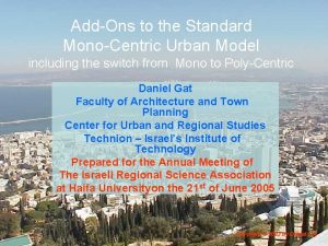 Standard urban model