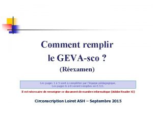 Exemple gevasco rempli maternelle