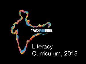 Literacy Curriculum 2013 OBJECTIVES AND 1 WWBAT internalize