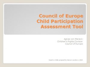 Child participation assessment tool